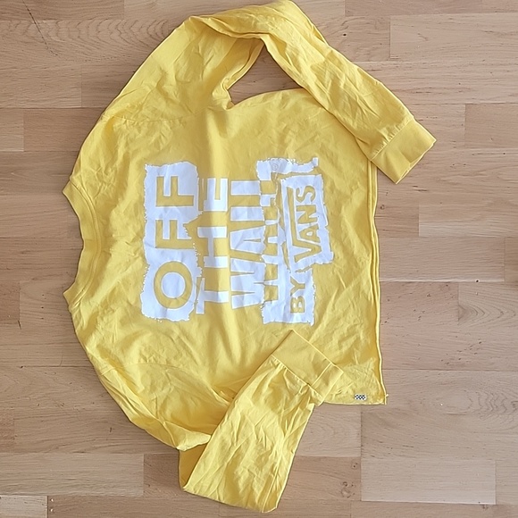 Off The Wall By Vans Yellow Cropped Shirt - Picture 4 of 4